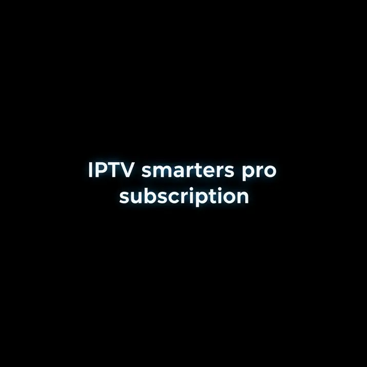 IPTV smarters pro subscription displayed on a smart TV streaming dashboard