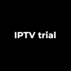Device screen showing IPTV trial setup and channel streaming preview interface