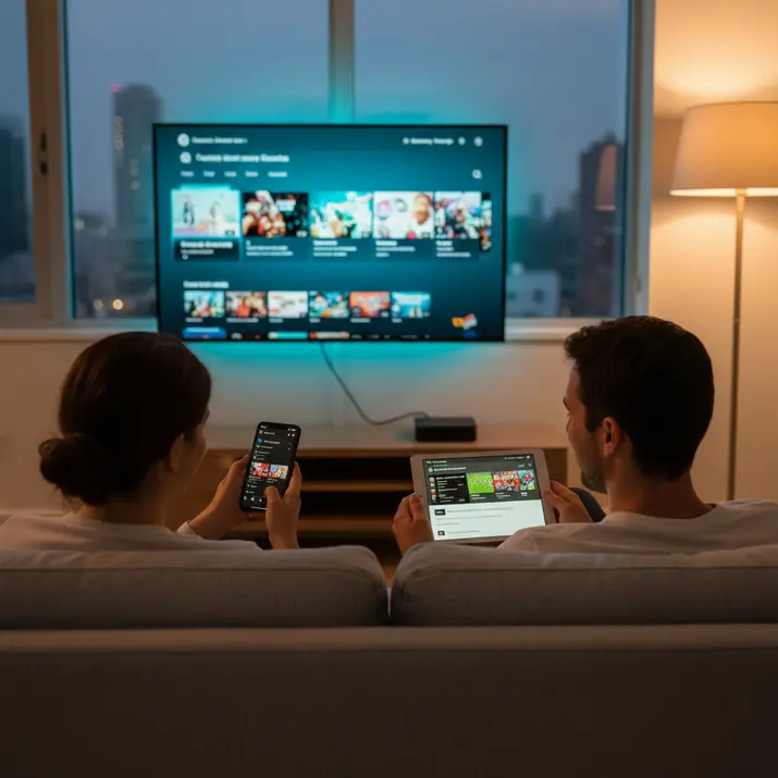 Multi-device IPTV streaming in a modern UK home