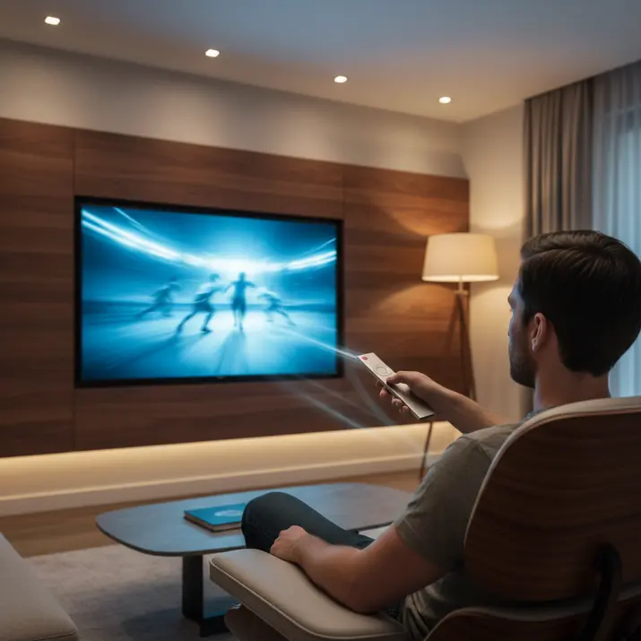 Buffer-free 4K streaming quality in a modern living room