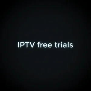 Streaming TV interface showcasing IPTV free trials on smart device screen
