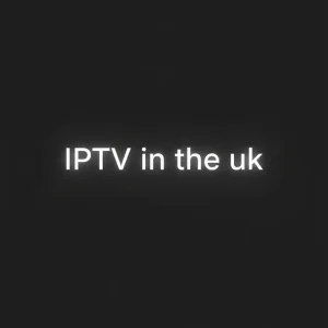 Streaming setup showing IPTV in the uk on a smart TV screen