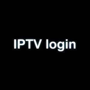 Smart TV screen showing IPTV login page with username and password fields
