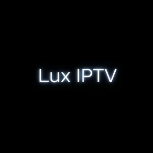Lux IPTV subscription interface shown on smart TV with channel guide