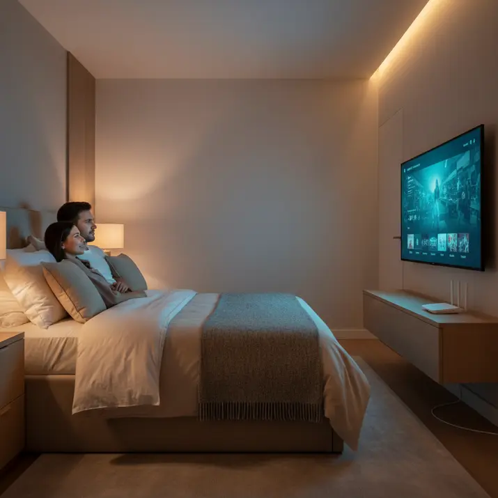 UK streaming quality test during bbIPTV free trial with buffer-free 4K viewing at night