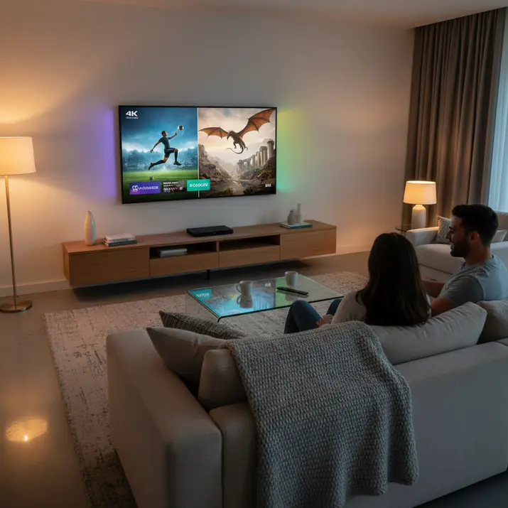 Premium UK home IPTV setup for live channels and on-demand viewing